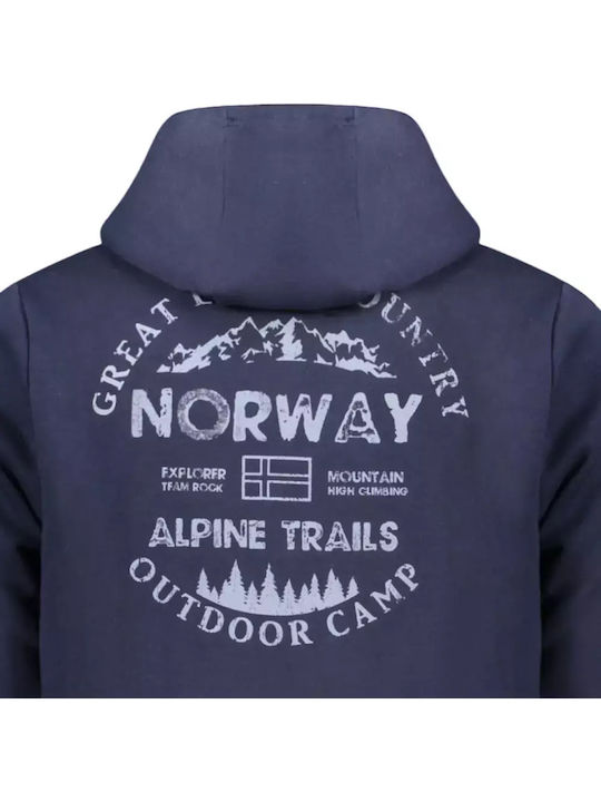 Cardigan With Hood Dark Navy Blue