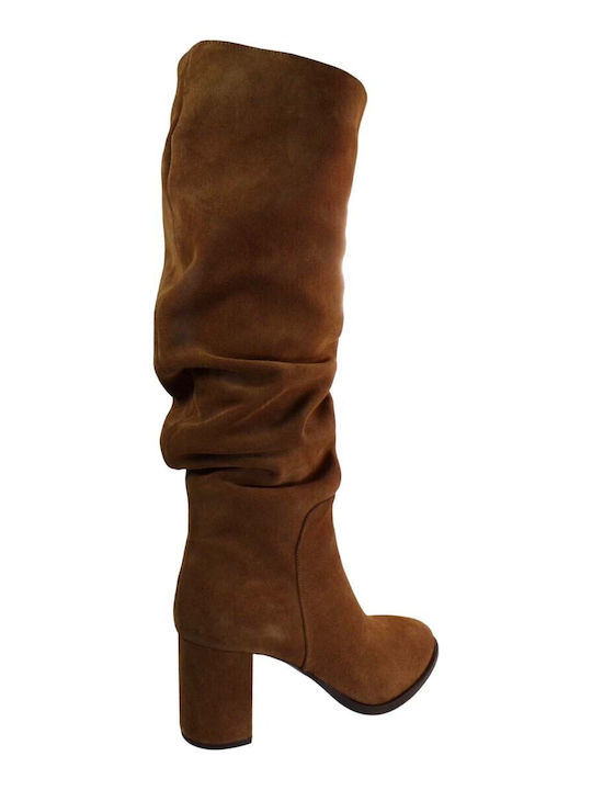 Suede Women's Boots Tabac Brown