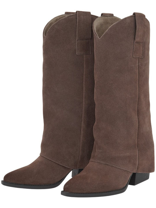 Wildleder Damenstiefel Braun