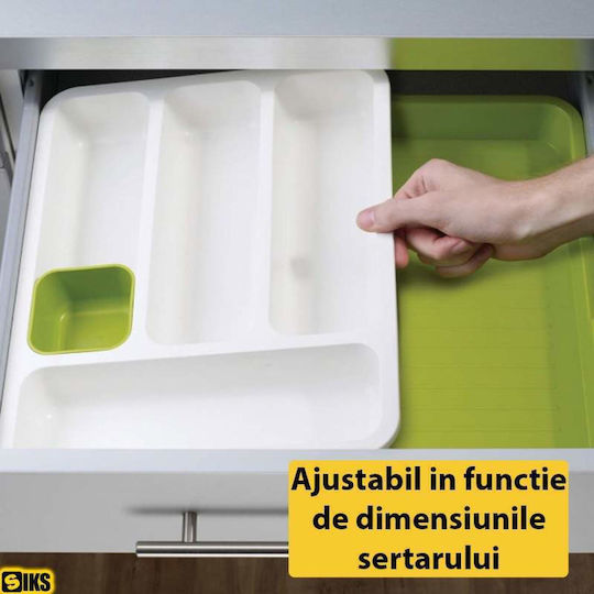 Tăvi Pentru Tacâmuri De Sertar Rabătabilă Din Plastic 48 Cm Verde