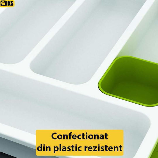 Tăvi Pentru Tacâmuri De Sertar Rabătabilă Din Plastic 48 Cm Verde