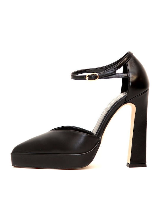 Leather Black High Heels