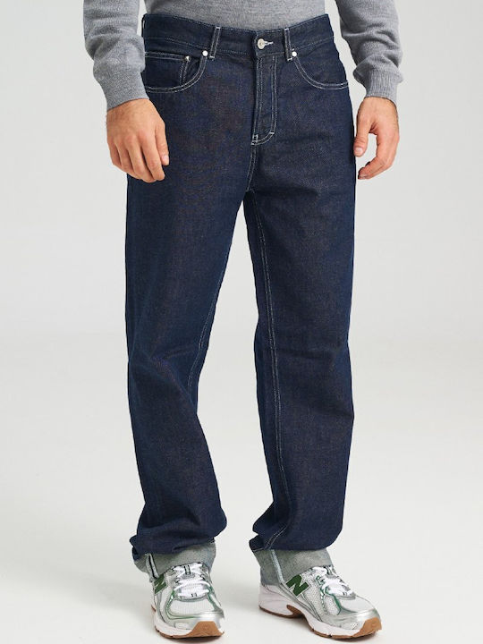 Ανδρικό Παντελόνι Τζιν με Relaxed Εφαρμογή Dark Blue