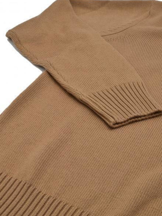Cardigan Tricotat pentru Bărbați Camel