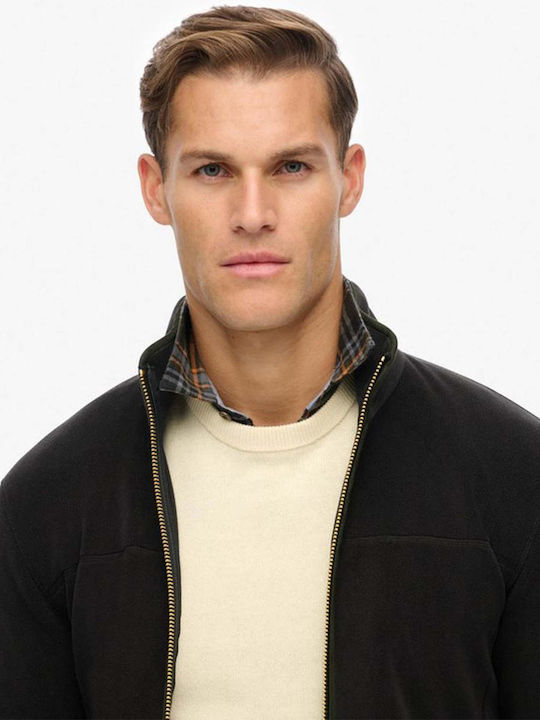 Ovin Ανδρική Ζακέτα Fleece Μαύρη