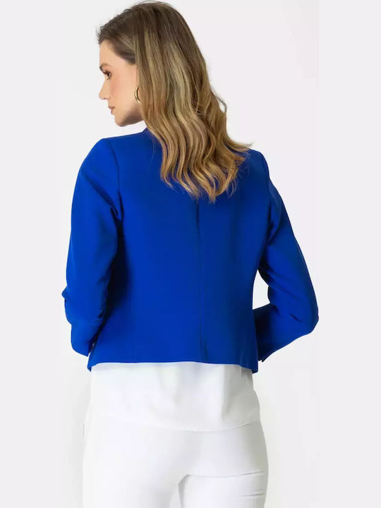 Chrisper Женски Креп Сако Royal Blue