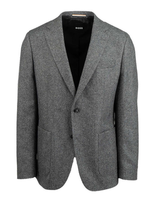 Men's Winter Suit Jacket Slim Fit Gray