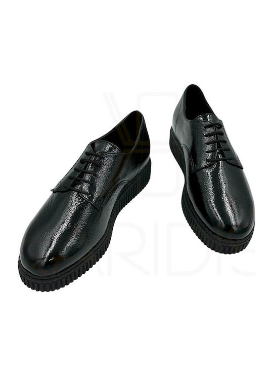 Damen Oxfords aus Lackleder in Schwarz Farbe