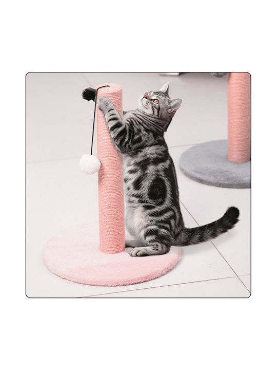 Lean Toys Stâlp pentru zgâriat pisici Stâlpi Roz 40x30cm
