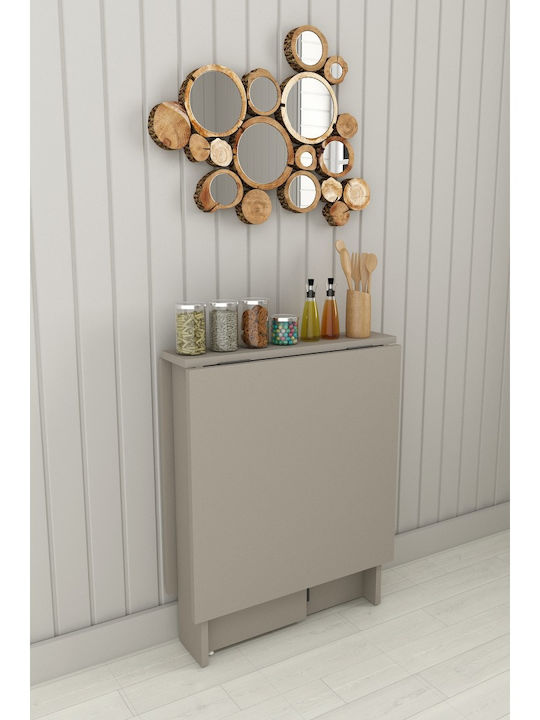 Сгъваема Трапезна Маса Mdflam 133x75x75 См Сив Пепел