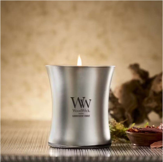 Aromatische Holzkerze mit Duftwachs Medium Precious Metals Candescent Coast