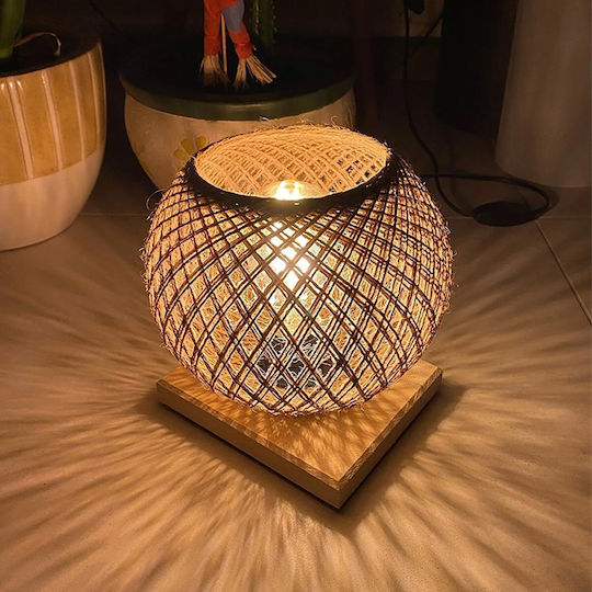 Wooden Lampshade Juta Willow Headboard Floor Lamp