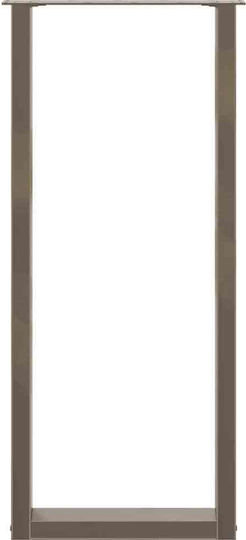 vidaXL Metallic Furniture Leg 2 Pieces Suitable for Table / Coffee Table 40x110x110cm Natural