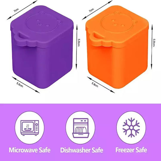 Pandaboo Kids' Food Container made of Silicone Purple