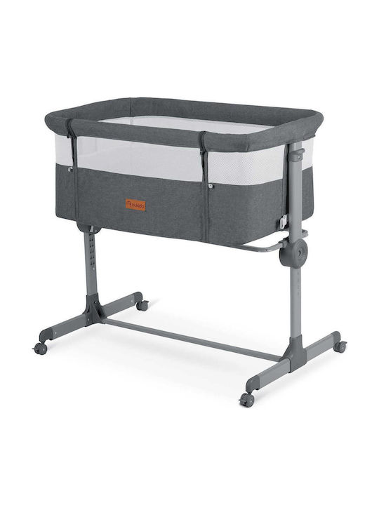 Nukido Baby Cradle Playpen with Mattress and Wheels Gray