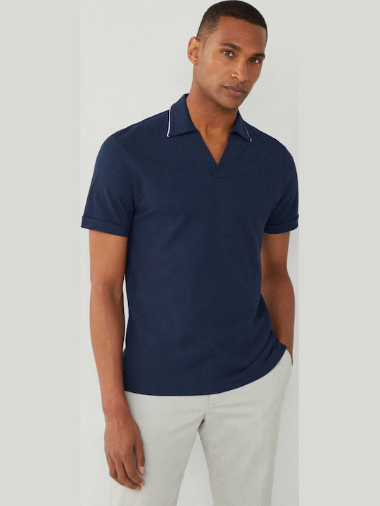Polo Kurzarmbluse Marineblau