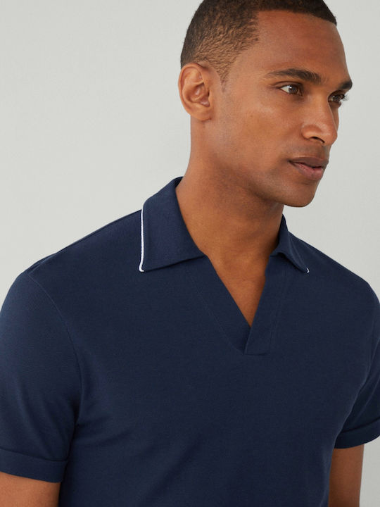 Polo Kurzarmbluse Marineblau