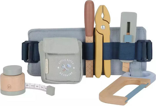 Little Dutch Handyman Belt with Wooden Tools for Ages 3+
