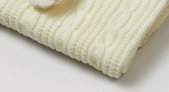 Hashtag Blanket Nursery Swaddling Blankets Knitted Beige with Animal 90x100cm