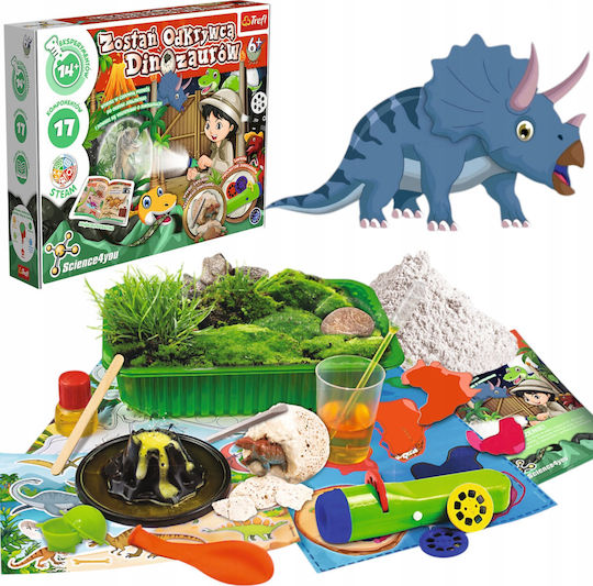 Trefl Jucărie de Construcție din Lemn Become A Dinosaur Explorer