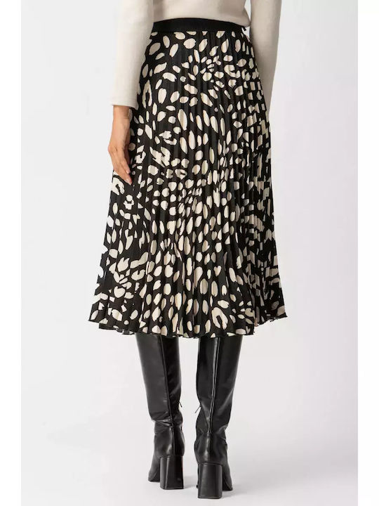 Πλισέ Midi Φούστα Μαύρη