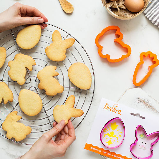 Decora Plastic Animal-Shaped Cookie Cutter 2pcs