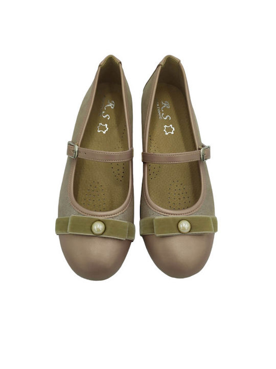 Kids Ballerinas with Adjustable Metal Clasp Pink