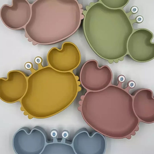 Pandaboo Baby Food Plate made of Silicone Pink