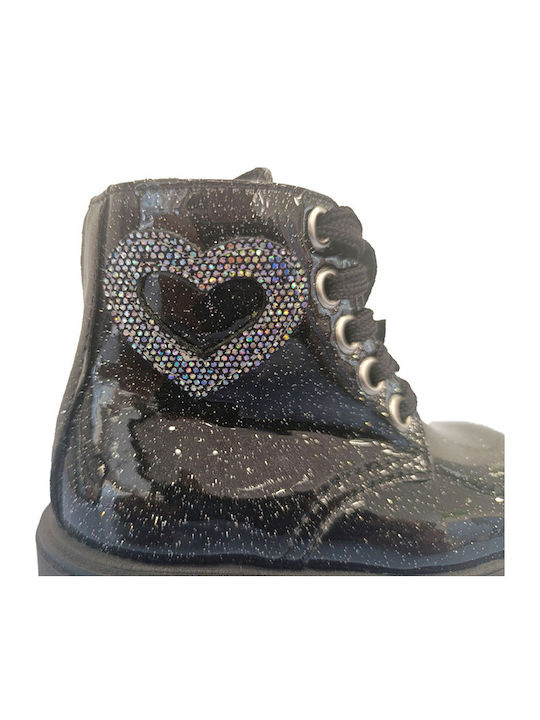 Kinderstiefel mit Reißverschluss Schwarz