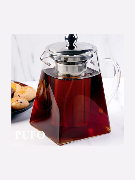 Teapot with Filter Glass Transparent 700ml