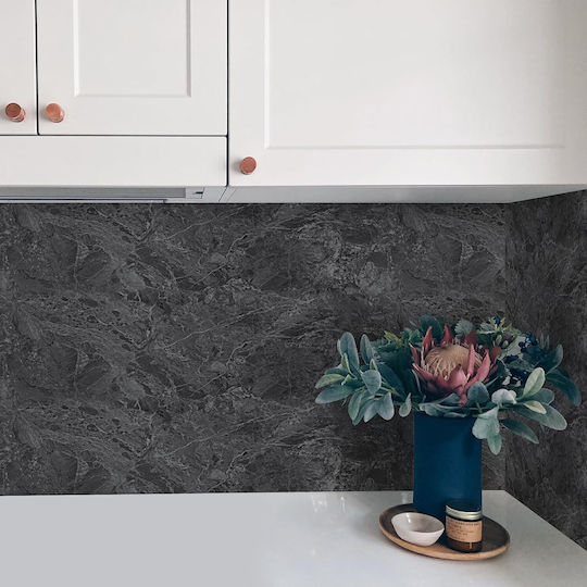 Self-adhesive Furniture Film In Gray Marble Color 40x500cm