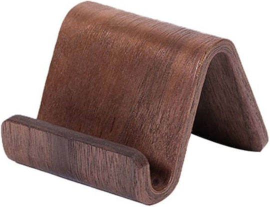 Solid Wooden Mobile Phone Stand in Dark Walnut Shade Molfs