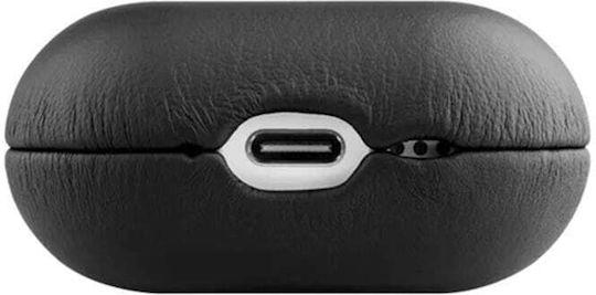 Fixed Podsleather Θήκη Δερμάτινη σε Μαύρο χρώμα για Apple AirPods 4