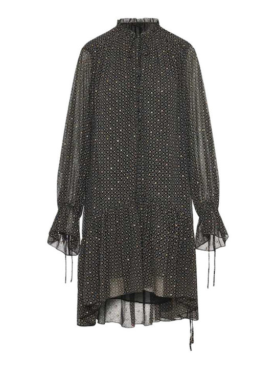 Mini Shirt Dress Black