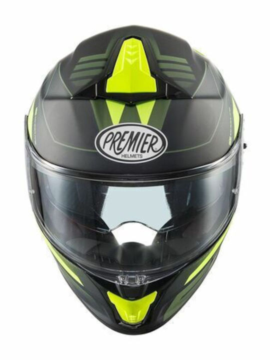 Premier Evoluzione PR 92 BM Black / Yellow Motorcycle Helmet Full Face ECE 22.06 1450gr with Pinlock and Sunvisor