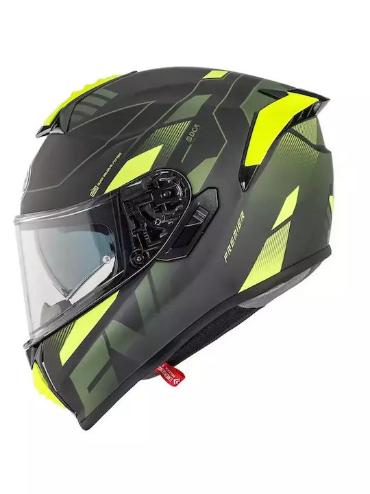 Premier Evoluzione PR 92 BM Black / Yellow Motorcycle Helmet Full Face ECE 22.06 1450gr with Pinlock and Sunvisor