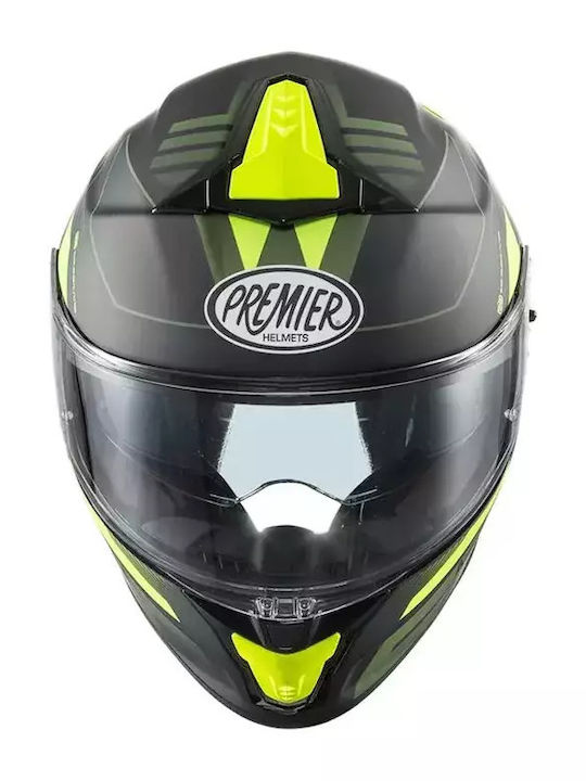 Premier Evoluzione PR 92 BM Black / Yellow Motorcycle Helmet Full Face ECE 22.06 1450gr with Pinlock and Sunvisor