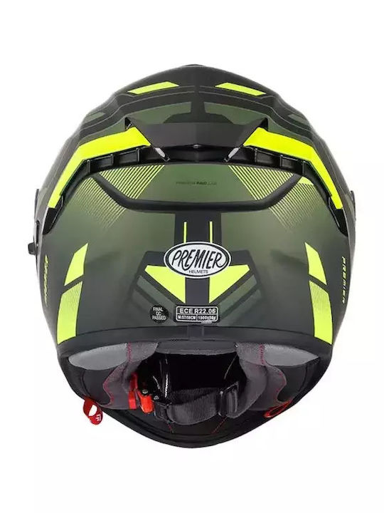 Premier Evoluzione PR 92 BM Black / Yellow Motorcycle Helmet Full Face ECE 22.06 1450gr with Pinlock and Sunvisor