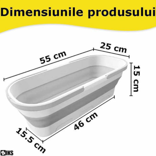 Pliere Lavoar Dreptunghiular 55x25x15cm. Alb