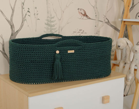 Suport Coș Moise Handmade Boho Verde Sticlă