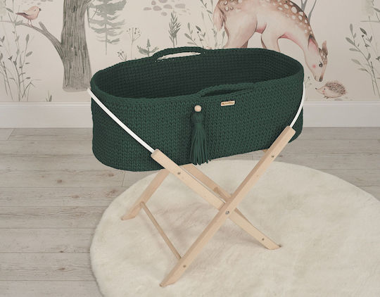 Suport Coș Moise Handmade Boho Verde Sticlă