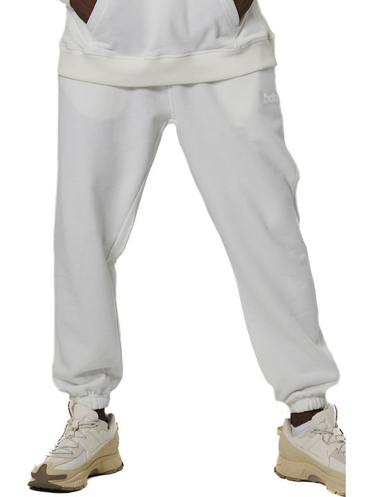 Sweatpants with Elastic White