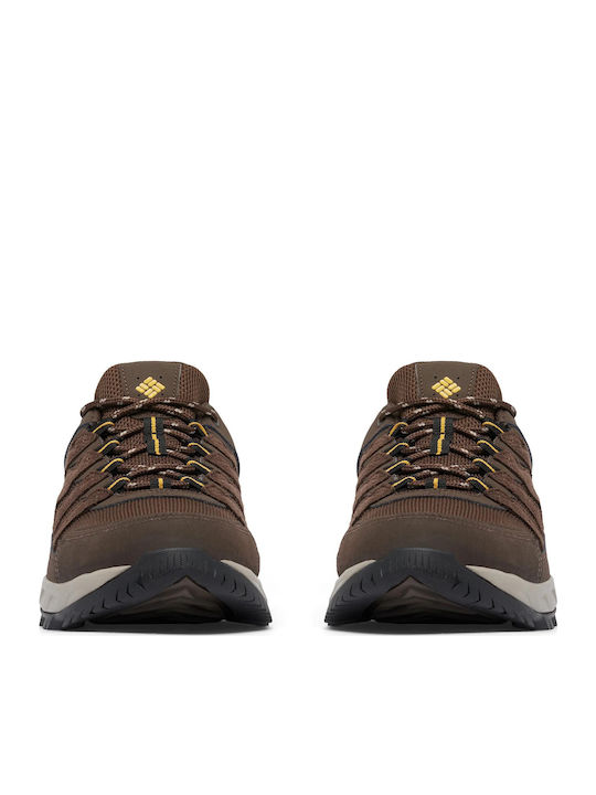 Columbia Starada Low Ανδρικά Ορειβατικά Παπούτσια Αδιάβροχα Καφέ