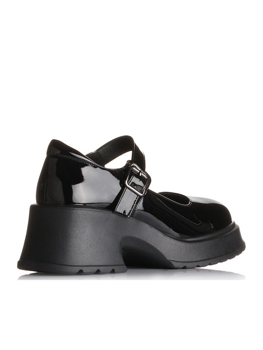 Pumps mit Riemchen Schwarz