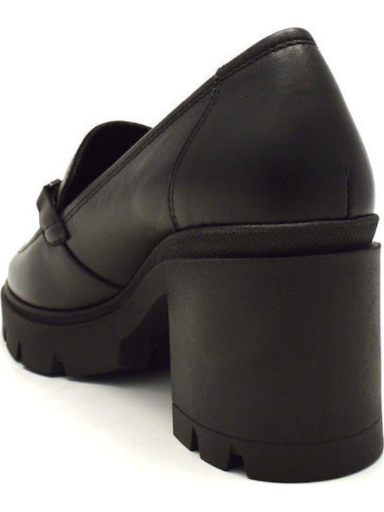 Leder Pumps Schwarz