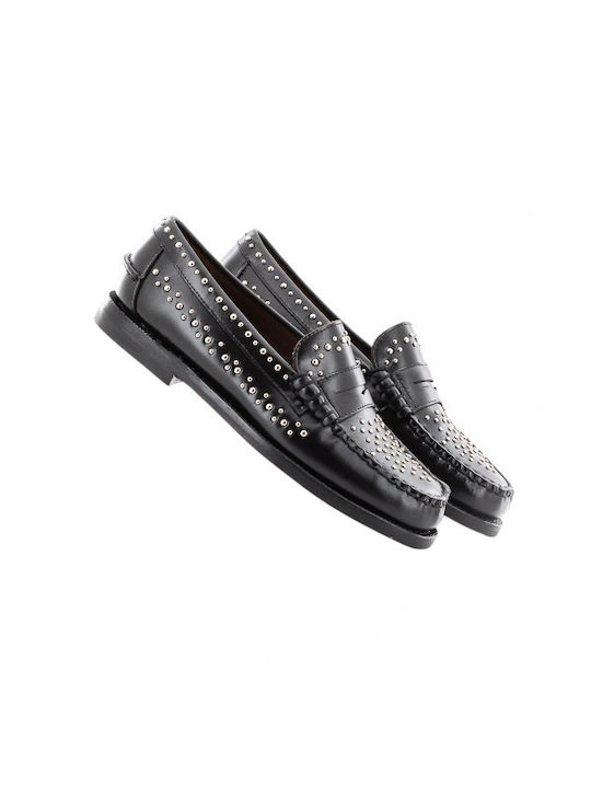 Δερμάτινα Γυναικεία Loafers σε Μαύρο Χρώμα