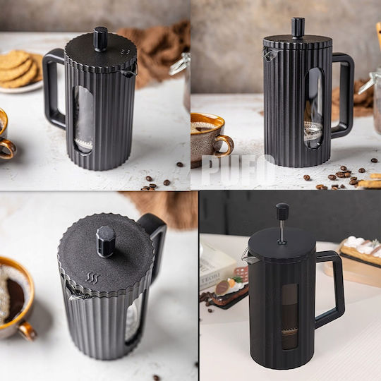 Pufo Infuser Französische Pressstempel-Kaffeemaschine 600ml Tee Kaffee Intensives Aroma Einfache Zubereitung