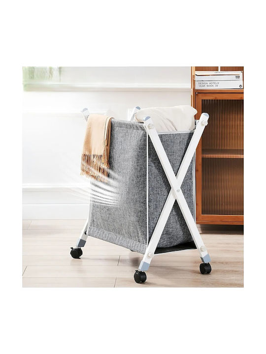 Coș De Rufe Tesătură Pliabil 116lt 55x30x68cm Gri