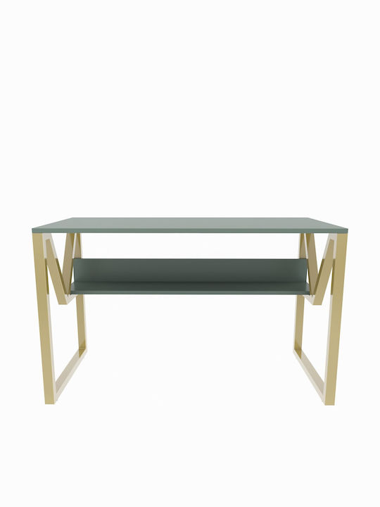 Desk Wooden Green-gold 120x60x72.8cm
