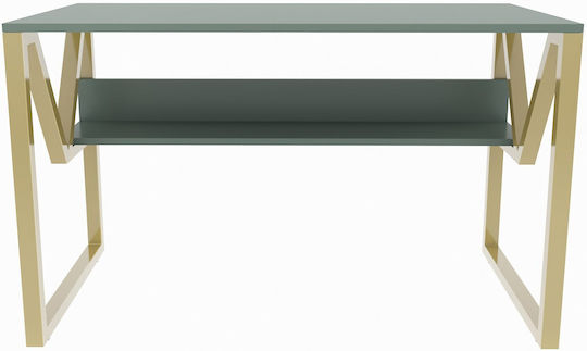 Γραφείο Lona Ξύλινο Green-gold 120x60x72.8εκ.